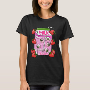 Weirdcore Esthetische Japanse Strawberry Milk Box T-shirt