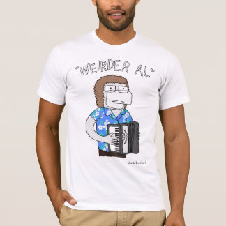 "Weirder Al" in blauw T-shirt