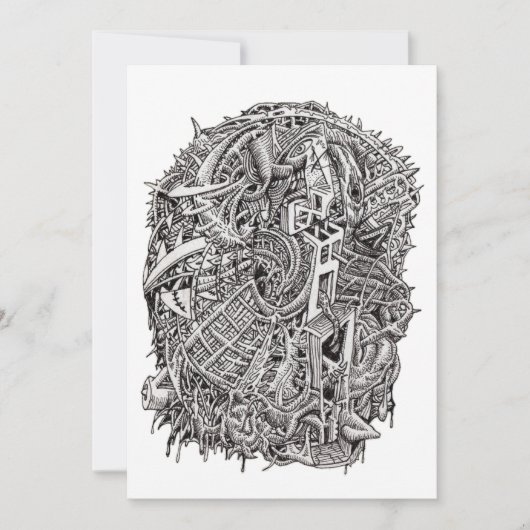 Weirdhead van Brian Benson Flat Kaart (Voorkant)