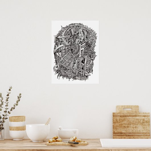 Weirdhead, van Brian Benson, poster (Keuken)
