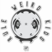 Weirdness motto (vreemde kinder regel) 1 sticker (Voorkant)