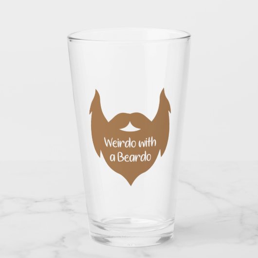 Weirdo met een Beardo Mok, Funny Mug, Baard Glas (Voorkant)