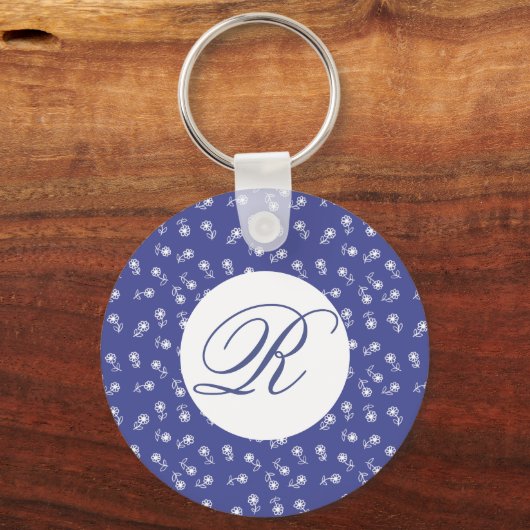 weiße Blümchen personalisiert Sleutelhanger (Voorkant)