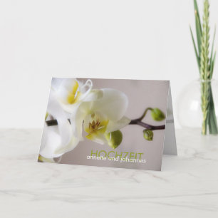 Weiße Orchidee · Hochzeits-Einladung Kaart