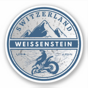 Weissenstein jura Alpes zwitserse-alpen motorfiets Sticker