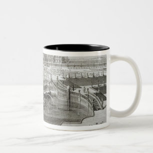 Weissenstein, uitzicht naar het kasteel vanaf de B Tweekleurige Koffiemok