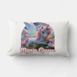 Weißes Einhorn mit Flügeln - Magic Queen Kussen
