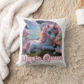 Weißes Einhorn mit Flügeln - Magic Queen Kussen (Deken)