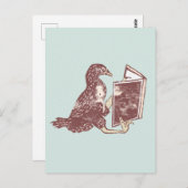 Weka Bird leest een boek Briefkaart (Voorkant / Achterkant)