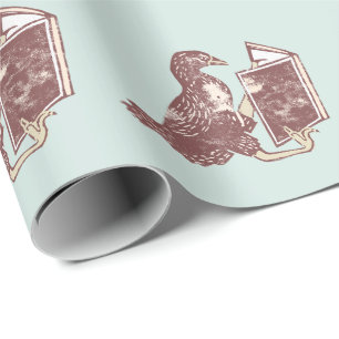 Weka Bird leest een boek Cadeaupapier