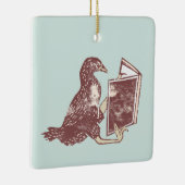 Weka Bird leest een boek Keramisch Ornament (Rechts)