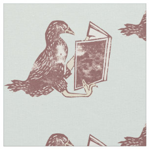 Weka Bird leest een boek Stof