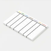 Wekelijks aan-doe Lijst Post-it® Notes (Schuin)