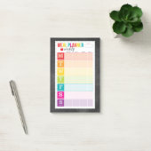 Wekelijks de Nota's van de Planning van de maaltij Post-it® Notes (Kantoor)