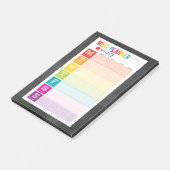 Wekelijks de Nota's van de Planning van de maaltij Post-it® Notes (Schuin)