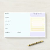 Wekelijks kleverige notitieplanner XL Post-it® Notes (Op bureau)