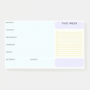 Wekelijks kleverige notitieplanner XL Post-it® Notes
