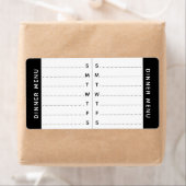 Wekelijks menu of label Planner sticker (Insitu)