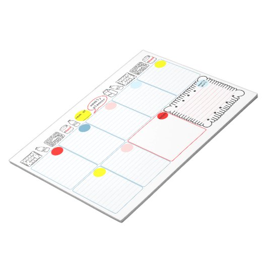 Wekelijks Notitieblok Planner, wekelijks om lijst (Schuin)
