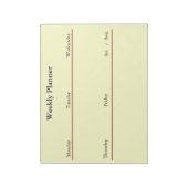 Wekelijks Notitieblok Planner (wit) (Gedraaid)