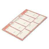 Wekelijks Notitieblok voor planner met menu Dinner (Schuin)