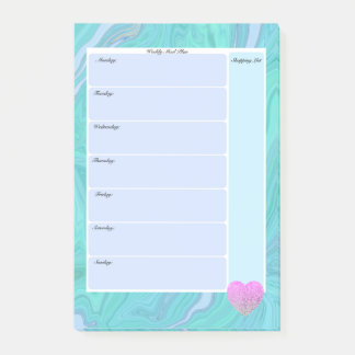 Wekelijks overzicht van de kooplijst van vloeibare post-it® notes