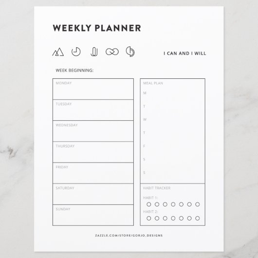 Wekelijks plannerschema om de organisator van het  (Voorkant)