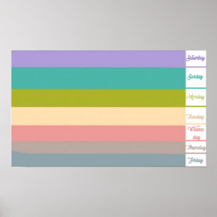 Wekelijks schema poster