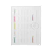 Wekelijks wasprogramma voor wasband notitieblok (Gedraaid)