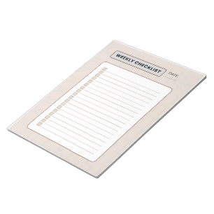 Wekelijkse Checklijst Planner Notitieblok