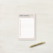 wekelijkse checklist post-it® notes (Op bureau)