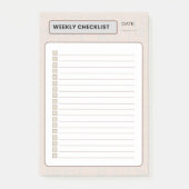 wekelijkse checklist post-it® notes (Voorkant)