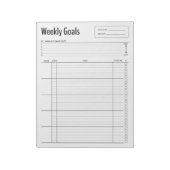 Wekelijkse doelen Notitieblok (Gedraaid)