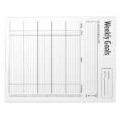 Wekelijkse doelen Notitieblok (Voorkant)