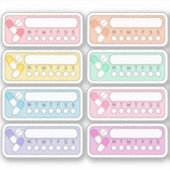 Wekelijkse herinnering aan de vitaminegeneesmiddel sticker (Voorkant)