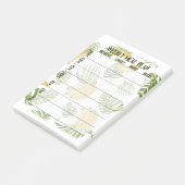 Wekelijkse lijst van maaltijd post-it® notes (Schuin)