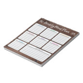 Wekelijkse maaltijdplanner - donkerbruin notitieblok (Gedraaid)