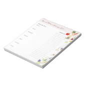 Wekelijkse maaltijdplanner met basislijst notitieblok (Gedraaid)