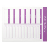 Wekelijkse maaltijdplanner - Paars Notitieblok (Voorkant)