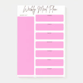 Wekelijkse maaltijdplanner post-it® notes (Voorkant)
