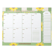  wekelijkse maaltijdplanner | Zonnebloem Plaid