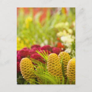 Wekelijkse markt voor groenten en fruit op vrijdag briefkaart