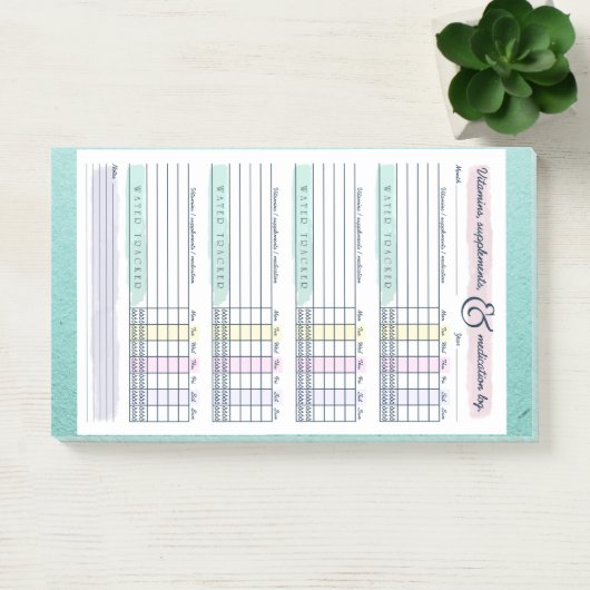 Wekelijkse microdosis vitamine en waterstof post-it® notes (Kantoor)
