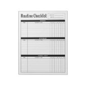 Wekelijkse ochtend routine checklist notitieblok (Gedraaid)