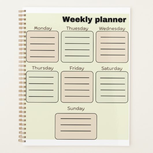 wekelijkse planner (Voorkant)