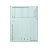Wekelijkse planner met aangepaste naam - turkoois  notitieblok (Gedraaid)
