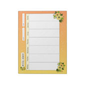 Wekelijkse planner met bloemen notitieblok (Gedraaid)