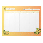 Wekelijkse planner met bloemen notitieblok (Voorkant)