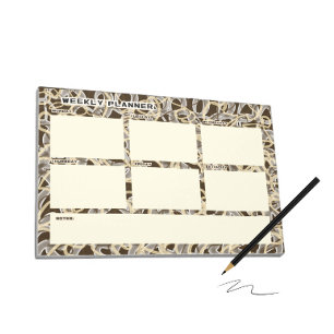 Wekelijkse planner met chaotische lijnen notitieblok