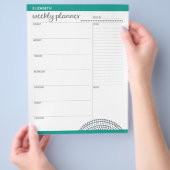 Wekelijkse Planner met de Naam van de Douane en Kl Flyer (Hand)